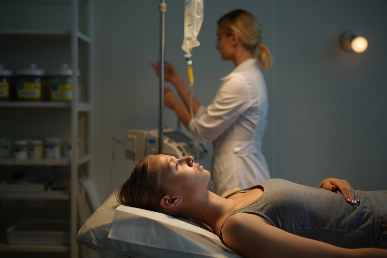 Врач проводит лечение в стационаре