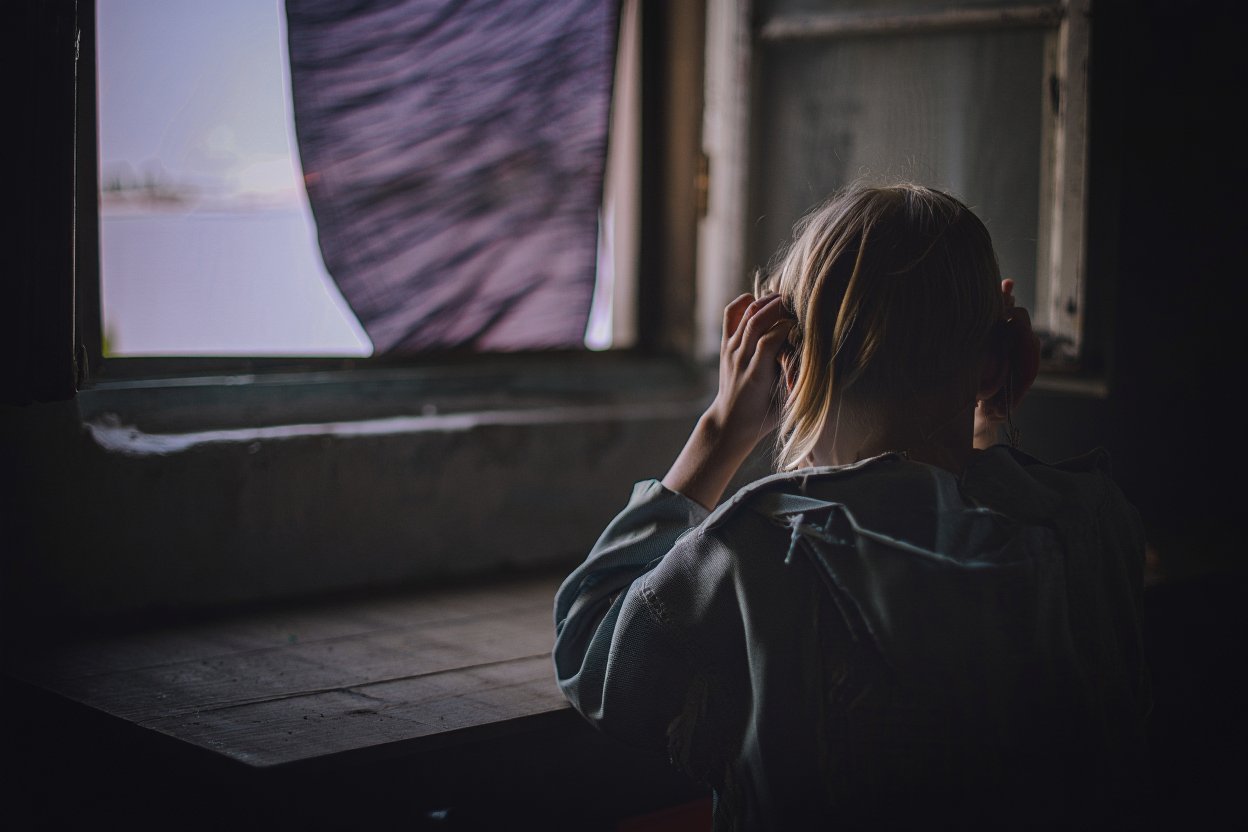 Девушка держится за голову